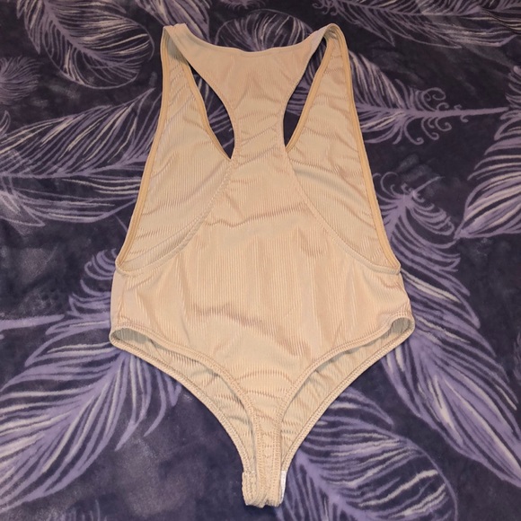 Fashion Nova Ribbed Cream Bodysuit - Picture 6 of 8
